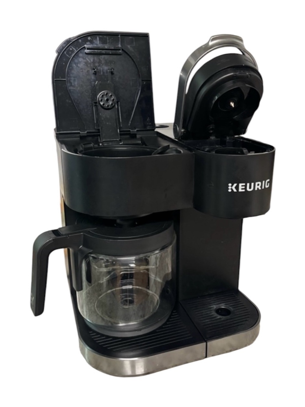Keurig K-Duo Single Serve & 12 Cup Coffee Maker Black Tested
